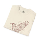 Geometric Raven Tee — Minimal Line Art Constellation T Shirt