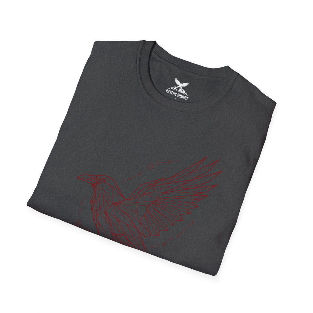 Geometric Raven Tee — Minimal Line Art Constellation T Shirt