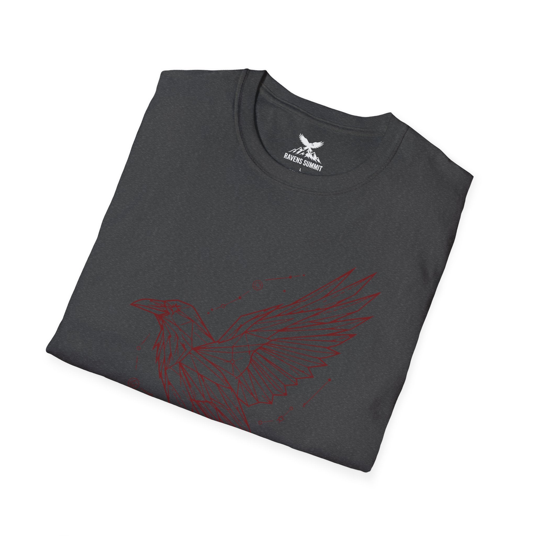 Geometric Raven Tee — Minimal Line Art Constellation T Shirt
