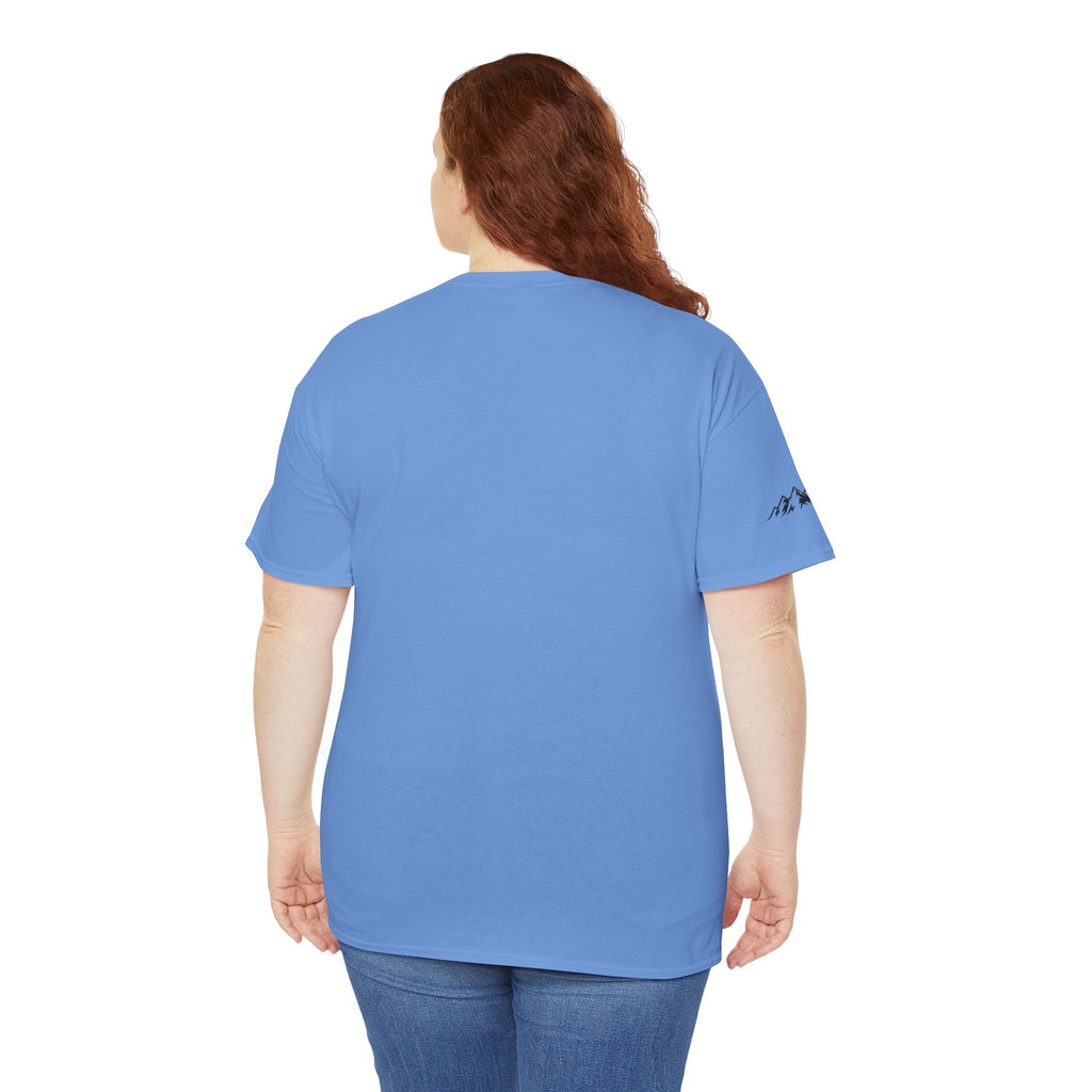 Raven Summit Tee — Minimal Mountain Raven Line Art Graphic T-Shirt