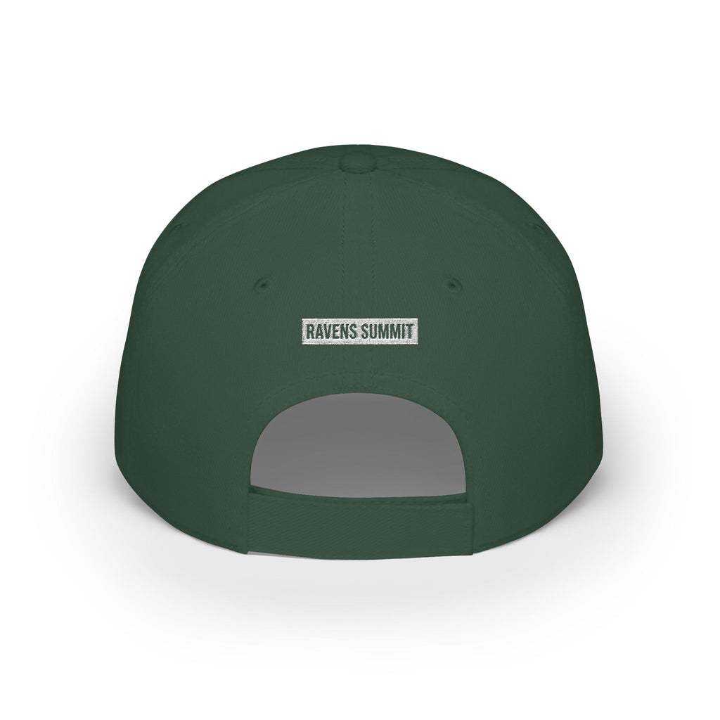 Mountain Graphic Baseball Cap — Low Profile Outdoor Hat Dark