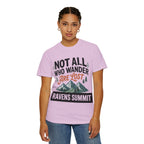 Not All Who Wander Are Lost Mountain T-Shirt — Ravens Summit Adventure Tee