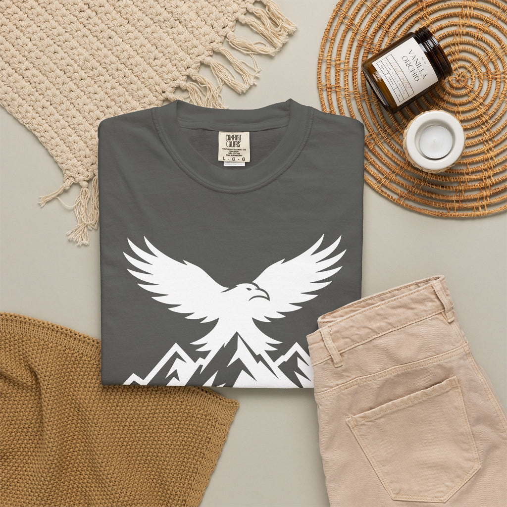 Raven Summit T-Shirt — Mountain Eagle Dark Graphic Tee