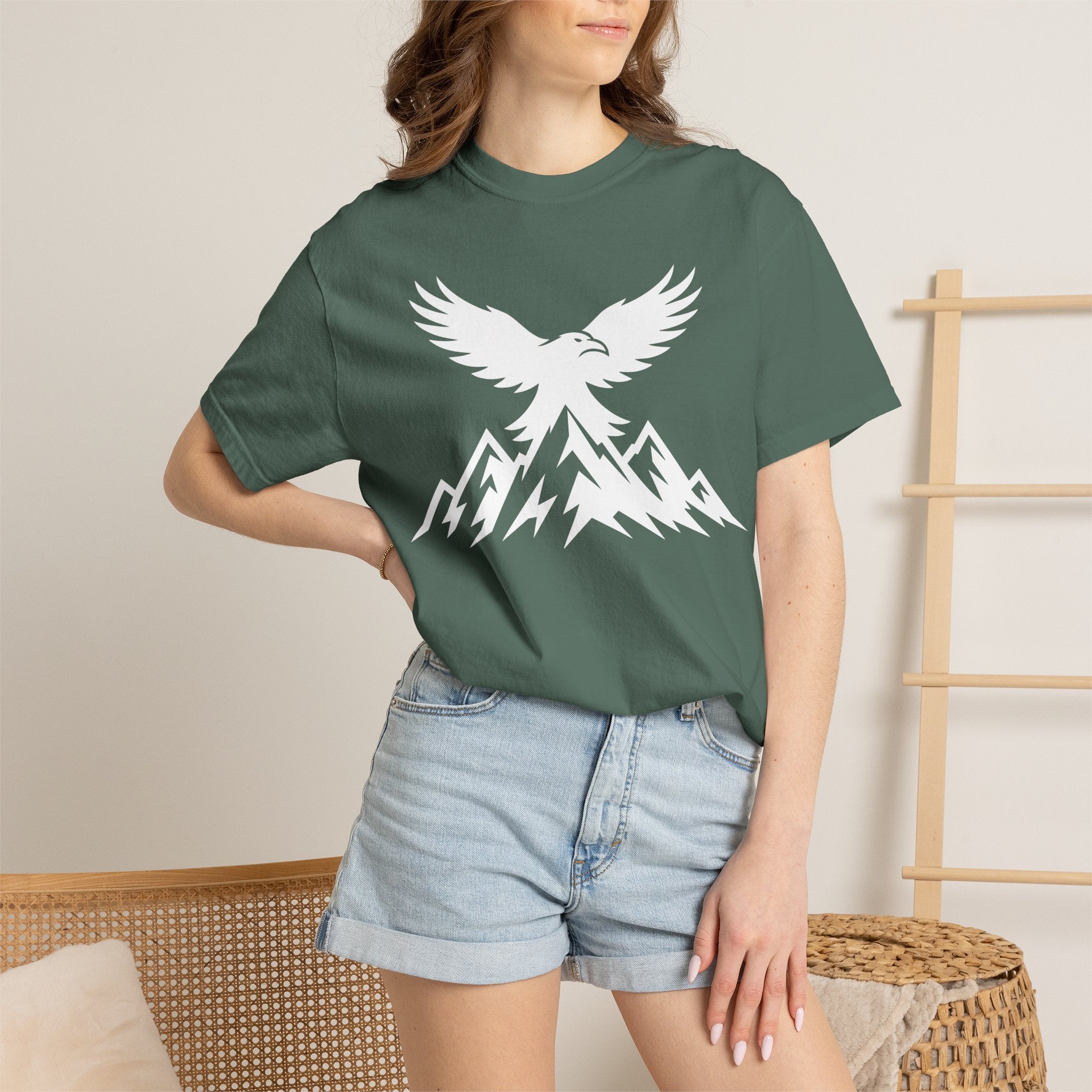 Raven Summit T-Shirt — Mountain Eagle Dark Graphic Tee