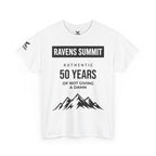 Customisable Ravens Summit 50 Years Tee — "Authentic 50 Years of Not Giving a Damn" Mountain Graphic T‑Shirt