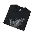 Geometric Raven Tee — Minimal Line Art Constellation T Shirt