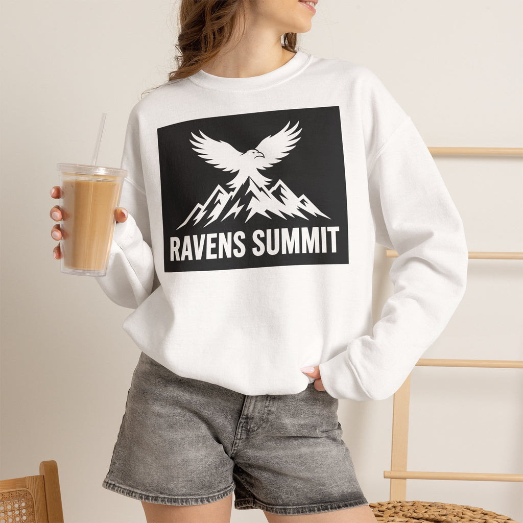 Ravens Summit Crewneck Sweatshirt — Mountain Raven Graphic Pullover