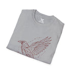 Geometric Raven Tee — Minimal Line Art Constellation T Shirt