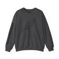 Crewneck Sweatshirt — Geometric Mountain Raven Illustration with 'Ravens Summit' Sleeve
