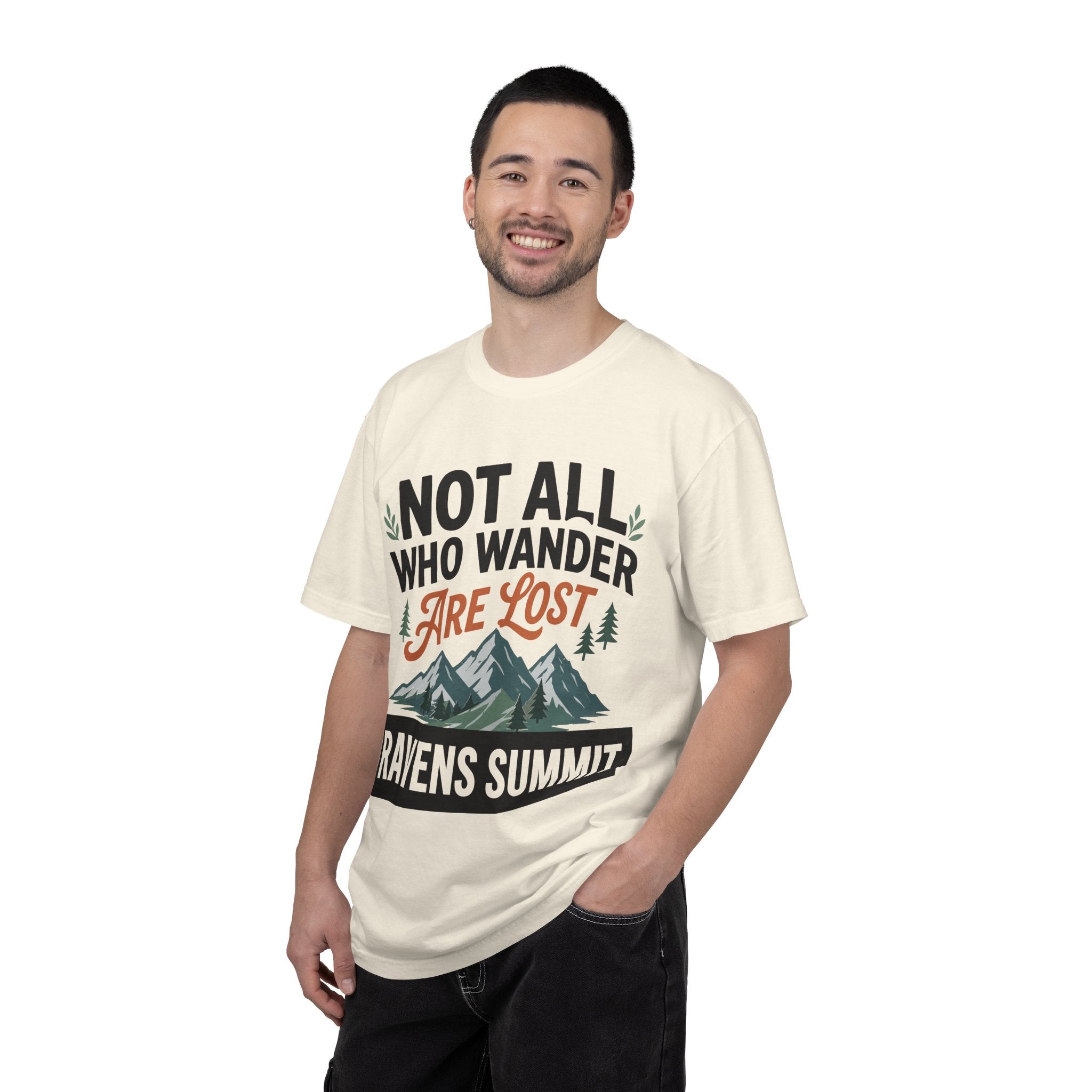 Not All Who Wander Are Lost Mountain T-Shirt — Ravens Summit Adventure Tee