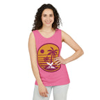 Ravens Summit Sunset Palm Tank Top  — Retro Beach Vibes Graphic Tank