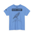 Raven Summit Tee — Minimal Mountain Raven Line Art Graphic T-Shirt
