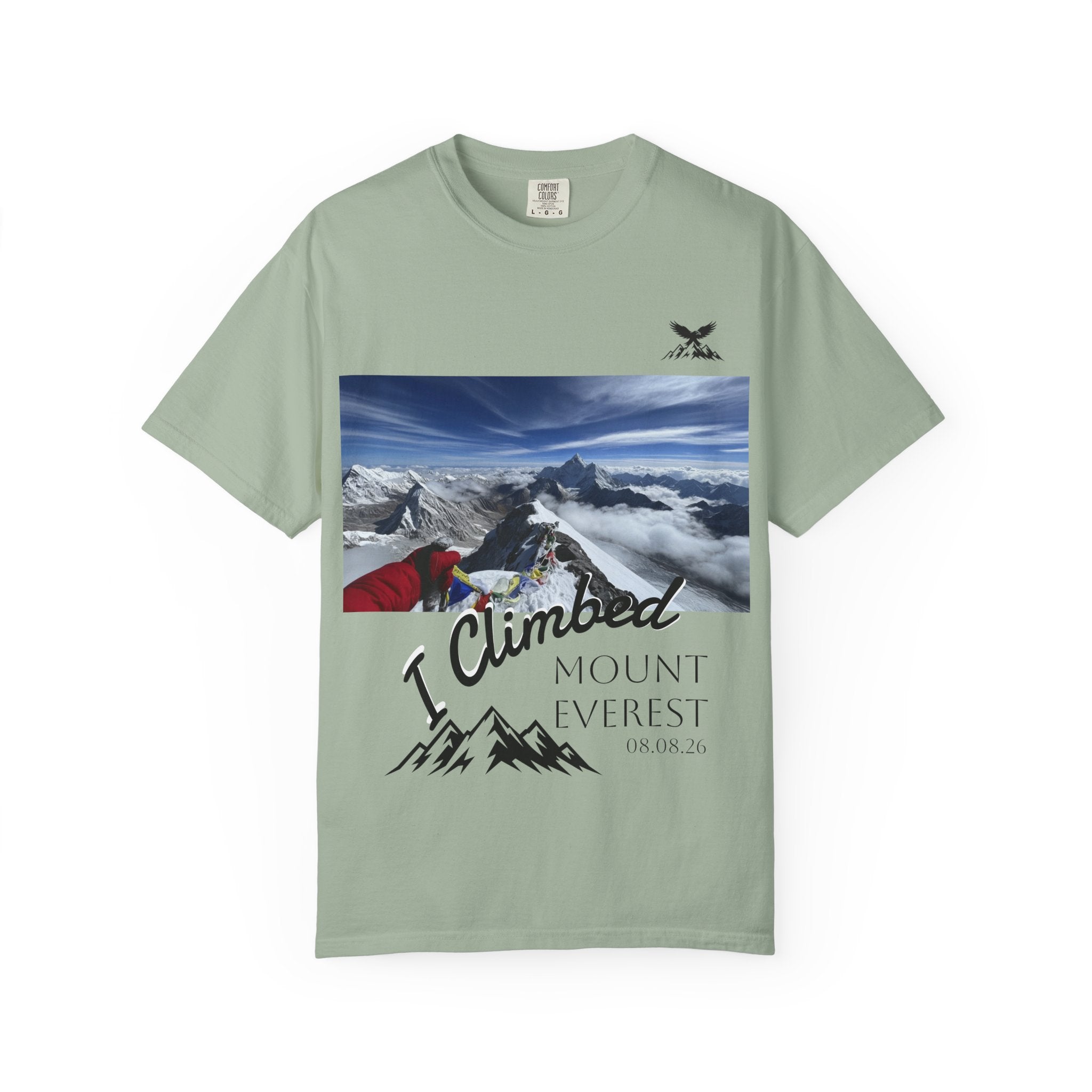 Mountain Climb Achievement Photo T-Shirt — "I Climbed Mount Everest" Adventure Tee