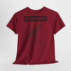Raven Summit Tee — Minimal Mountain Raven Line Art Graphic T-Shirt