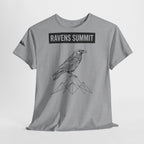 Raven Summit Tee — Minimal Mountain Raven Line Art Graphic T-Shirt
