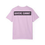 Ravens Summit Mountain T-Shirt — Eagle Over Peaks Graphic Tee Light