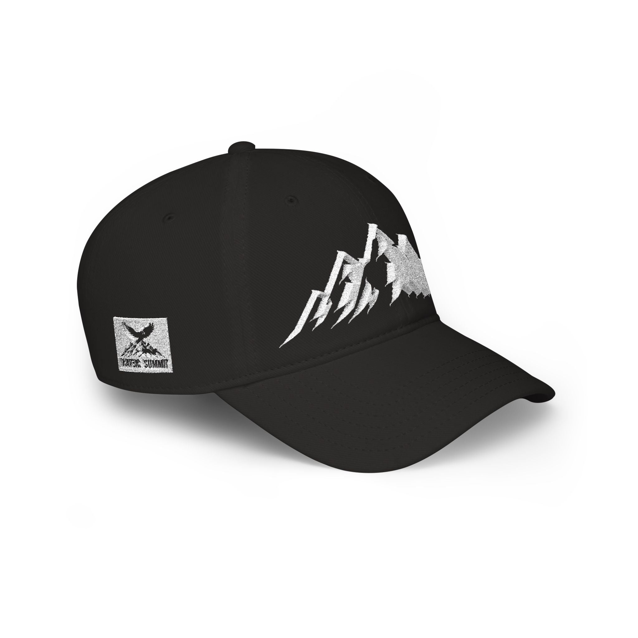 Mountain Graphic Baseball Cap — Low Profile Outdoor Hat Dark