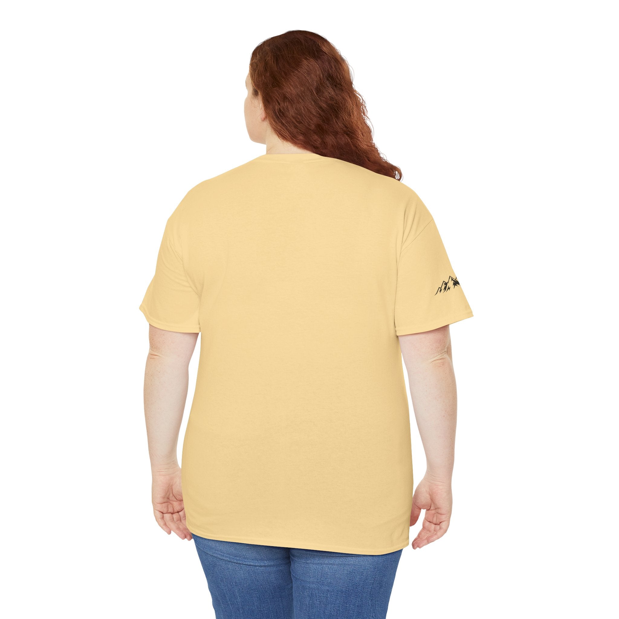 Raven Summit Tee — Minimal Mountain Raven Line Art Graphic T-Shirt