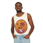Ravens Summit Sunset Palm Tank Top  — Retro Beach Vibes Graphic Tank