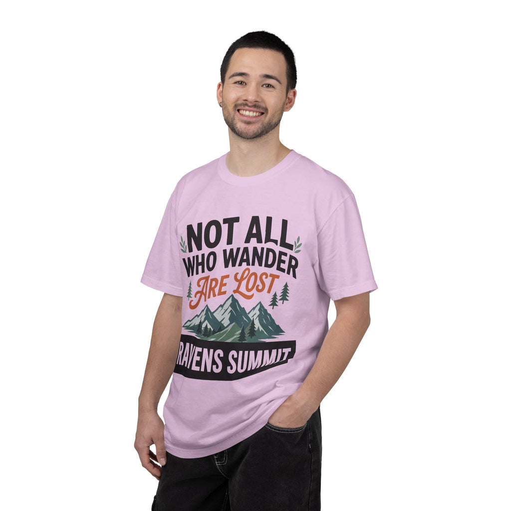Not All Who Wander Are Lost Mountain T-Shirt — Ravens Summit Adventure Tee