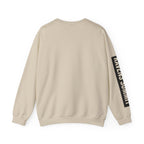 Crewneck Sweatshirt — Geometric Mountain Raven Illustration with 'Ravens Summit' Sleeve