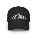 Mountain Graphic Baseball Cap — Low Profile Outdoor Hat Dark
