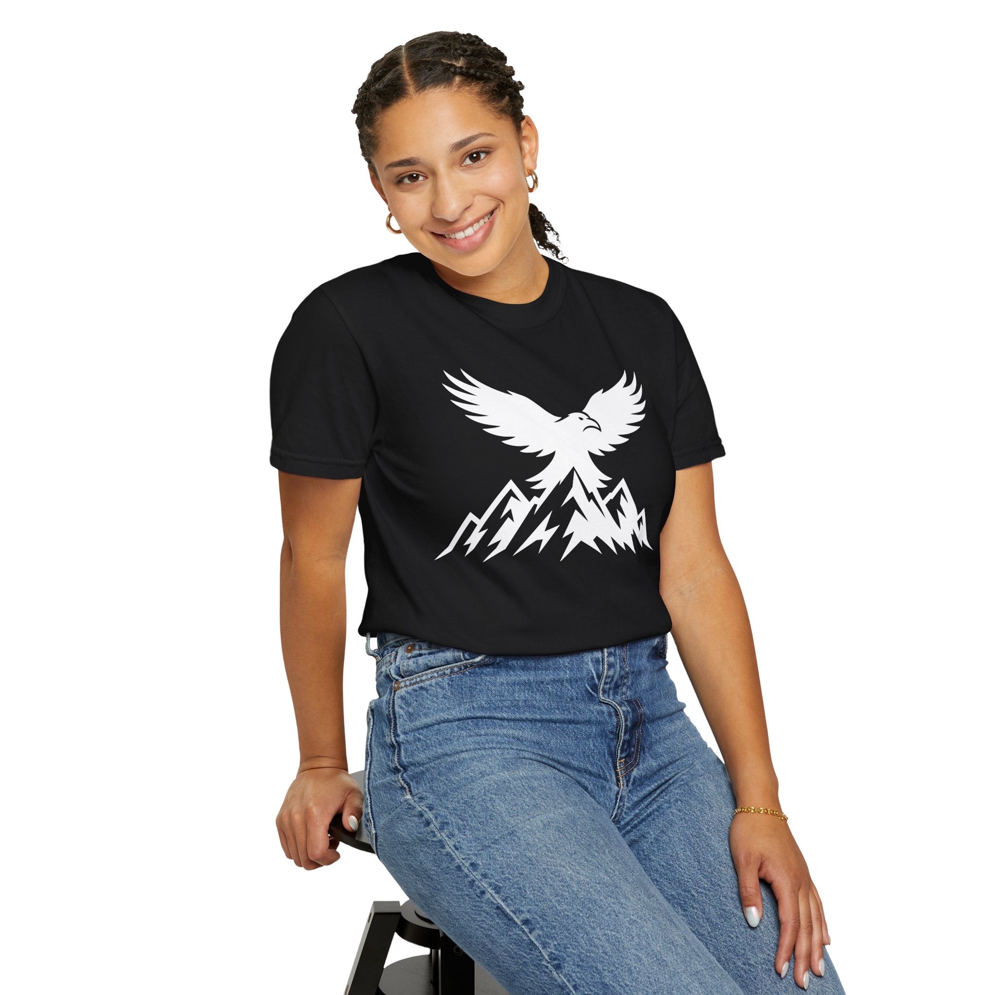 Raven Summit T-Shirt — Mountain Eagle Dark Graphic Tee