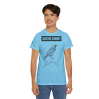 Raven Summit Tee — Minimal Mountain Raven Line Art Graphic T-Shirt