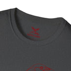 Raven Line Art T‑Shirt — Geometric Mountain Raven Sketch Tee