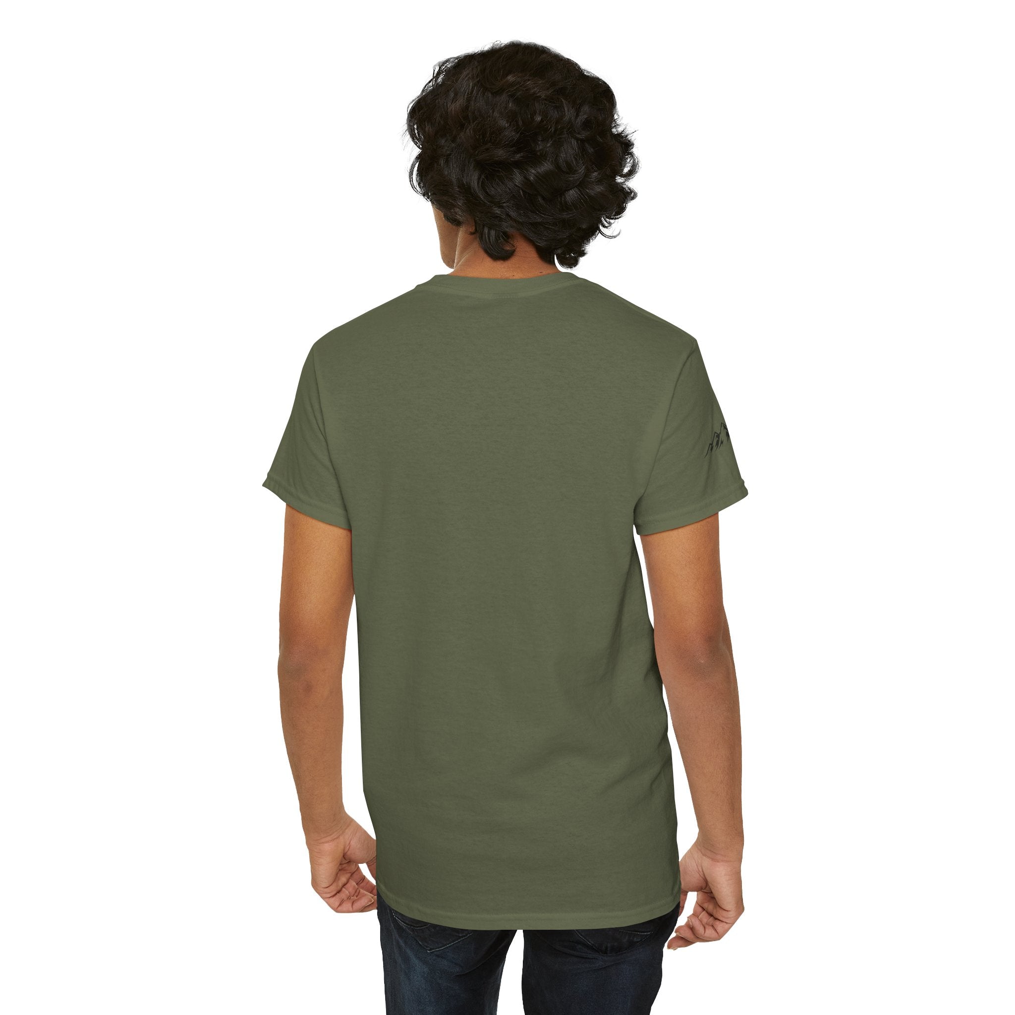 Raven Summit Tee — Minimal Mountain Raven Line Art Graphic T-Shirt