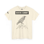 Raven Summit Tee — Minimal Mountain Raven Line Art Graphic T-Shirt