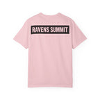 Ravens Summit Mountain T-Shirt — Eagle Over Peaks Graphic Tee Light