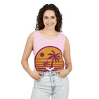Ravens Summit Sunset Palm Tank Top  — Retro Beach Vibes Graphic Tank