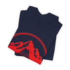 Ravens Summit Trail Crew Unisex T-Shirt | Geometric Mountain Raven Hiking Club Shirt
