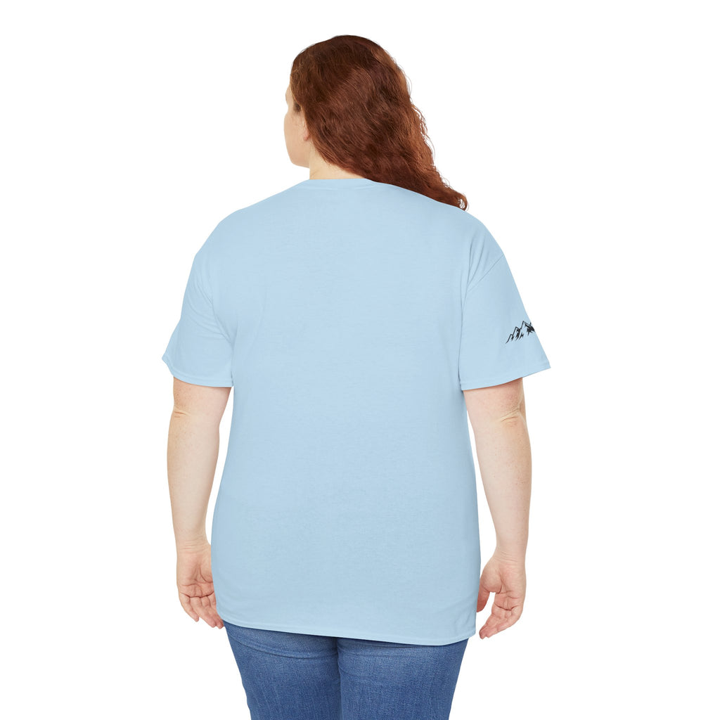 Raven Summit Tee — Minimal Mountain Raven Line Art Graphic T-Shirt