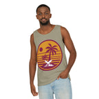 Ravens Summit Sunset Palm Tank Top  — Retro Beach Vibes Graphic Tank