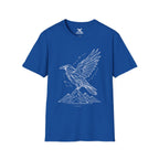 Geometric Raven Tee — Minimal Line Art Constellation T Shirt