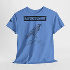 Raven Summit Tee — Minimal Mountain Raven Line Art Graphic T-Shirt