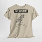 Raven Summit Tee — Minimal Mountain Raven Line Art Graphic T-Shirt
