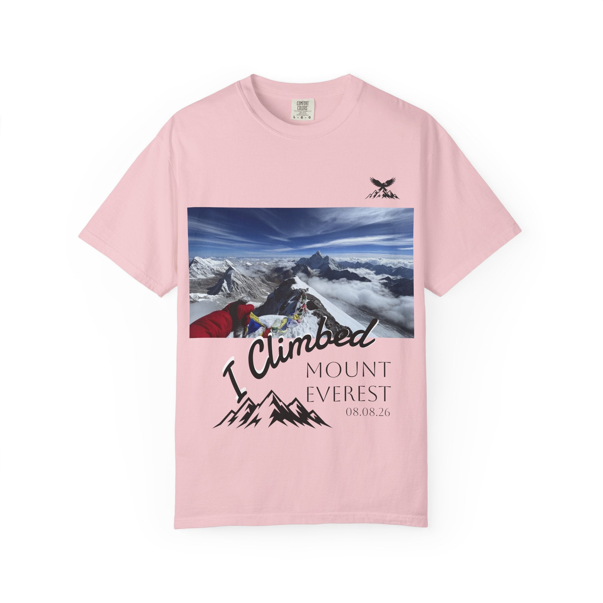 Mountain Climb Achievement Photo T-Shirt — "I Climbed Mount Everest" Adventure Tee