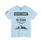 Customisable Ravens Summit 50 Years Tee — "Authentic 50 Years of Not Giving a Damn" Mountain Graphic T‑Shirt