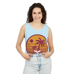 Ravens Summit Sunset Palm Tank Top  — Retro Beach Vibes Graphic Tank