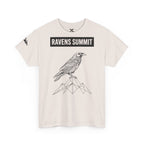 Raven Summit Tee — Minimal Mountain Raven Line Art Graphic T-Shirt