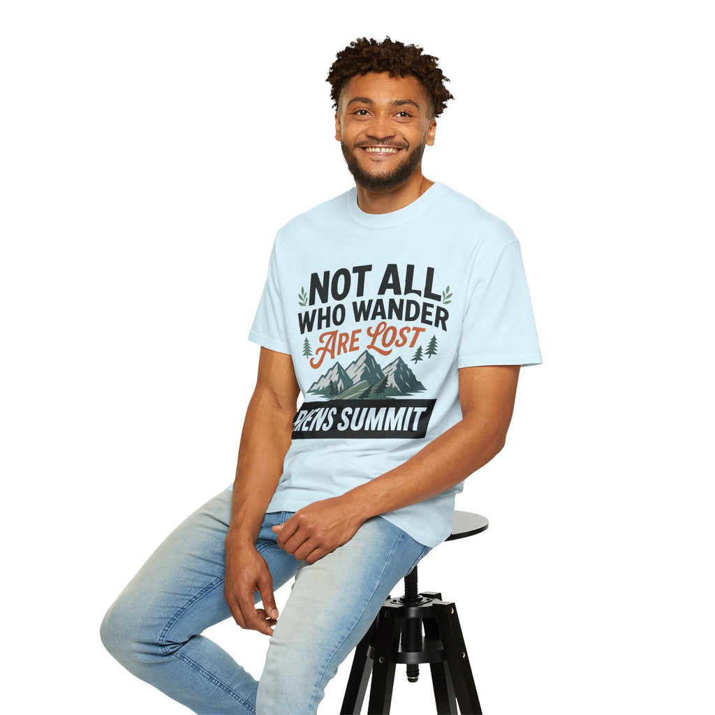 Not All Who Wander Are Lost Mountain T-Shirt — Ravens Summit Adventure Tee