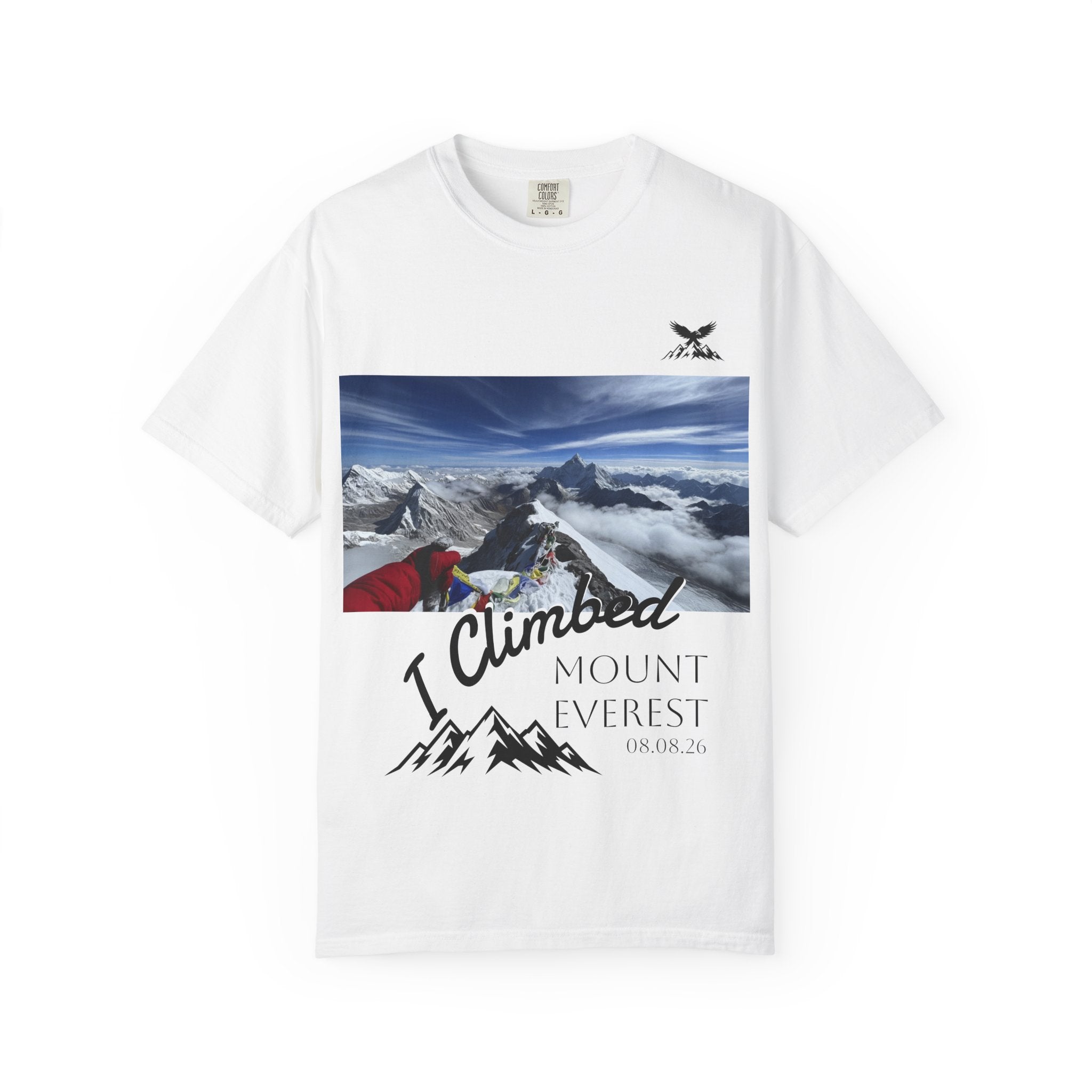 Mountain Climb Achievement Photo T-Shirt — "I Climbed Mount Everest" Adventure Tee