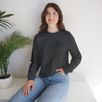 Crewneck Sweatshirt — Geometric Mountain Raven Illustration with 'Ravens Summit' Sleeve