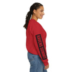 Crewneck Sweatshirt — Geometric Mountain Raven Illustration with 'Ravens Summit' Sleeve