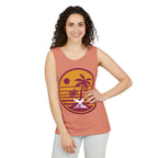 Ravens Summit Sunset Palm Tank Top  — Retro Beach Vibes Graphic Tank