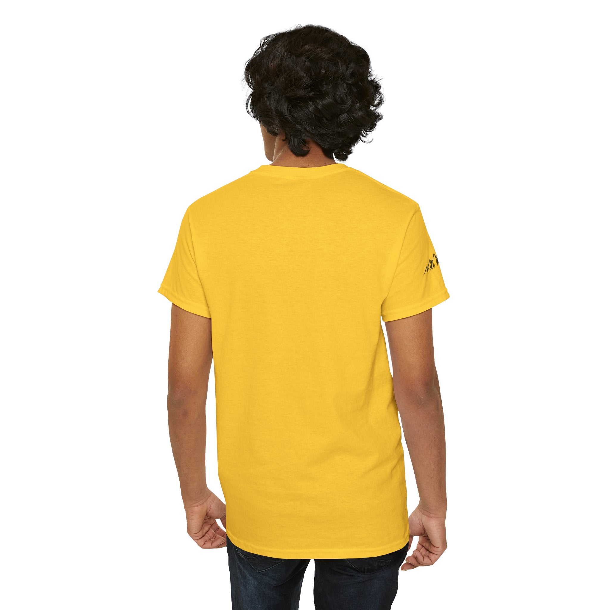 Raven Summit Tee — Minimal Mountain Raven Line Art Graphic T-Shirt