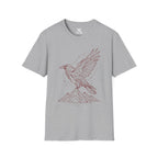 Geometric Raven Tee — Minimal Line Art Constellation T Shirt